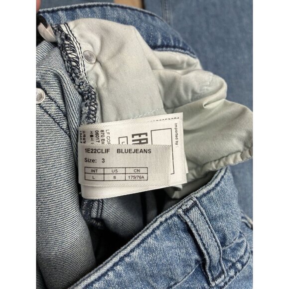 ba&sh Clifford High Rise Straight Leg Jeans in Blue Jeans Size Large 31" Waist - Picture 8 of 11